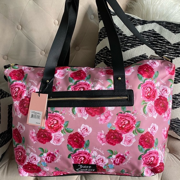 Juicy Couture Mauve Romantic Rose Sport Yourself Overnighter Duffel Bag